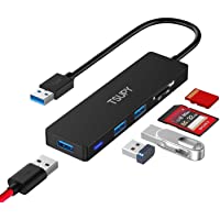 TSUPY HUB USB 3.0- Adaptador USB 3.0 con 3 Puertos USB 3.0 y Lector de Tarjetas SD-Micro SD-Transferencia de Datos 5Gbps…